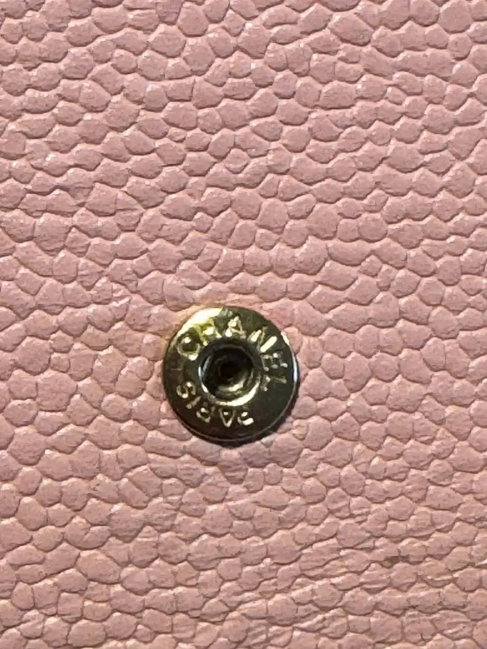 Chanel Pink Caviar Leather CC Logo Compact Wallet Coin Purse w/ COA